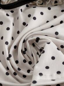 Resyla Women's Lace Polka Dot Print Tie Front Camisole - Multicolor - View 4