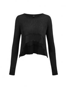 Activina Bộ đồ thể thao nữ màu trơn cổ tròn tay dài viền bèo 2 mảnh, áo thun thể thao Pilates dễ thương, áo tập thể dục tay dài, áo dài tay nữ, trang phục mùa hè nữ, đồ tập luyện thể thao nữ, bộ đồ tập thể dục cho nữ. - Đen và trắng - Xem 9