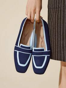 CUCCOO BASICS Women's Versatile Fashion Closed Toe Flat Shoes For Daily Wear Valentine's Day - Blue - View 1