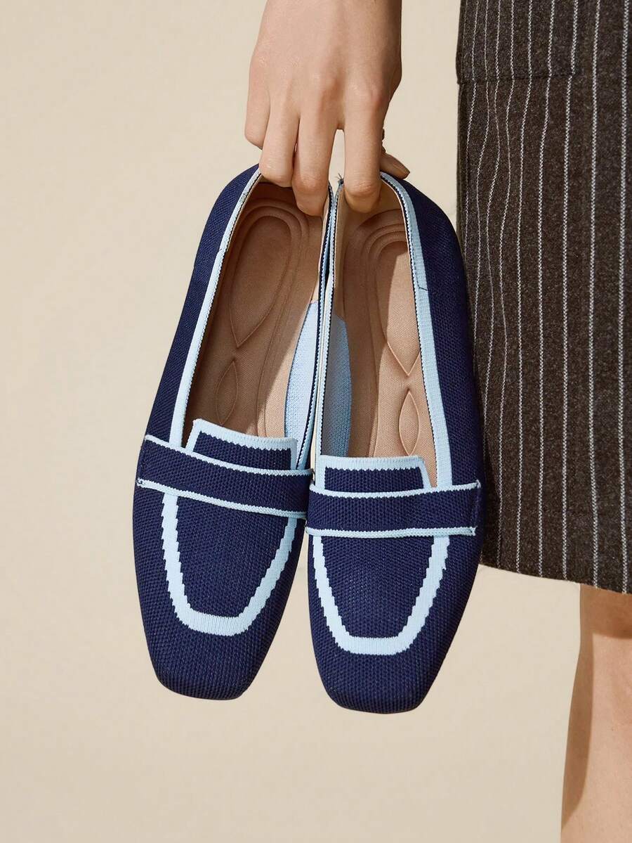 CUCCOO BASICS Women's Versatile Fashion Closed Toe Flat Shoes For Daily Wear Valentine's Day - Blue - View 1