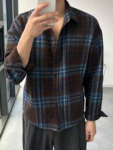 DAZY 春季休闲通勤格子男士衬衫式外套 - 彩色 - 查看 3