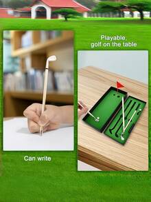 Zazumi Mini Golf Course Ballpoint Pen Set With Putter Design Creative Gift Box For Office Fun Holiday Season Birthday Gift Ideas Novelty Must Haves - Multicolor - View 6