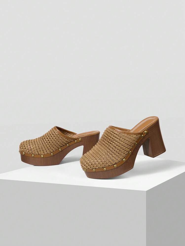 WOMEN STUDDED PLATFORMS & WEDGE SANDALS SPRING SHOES