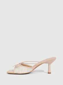 CUCCOO SZL 休闲时尚方头细跟女凉鞋 - 杏色 - 查看 5