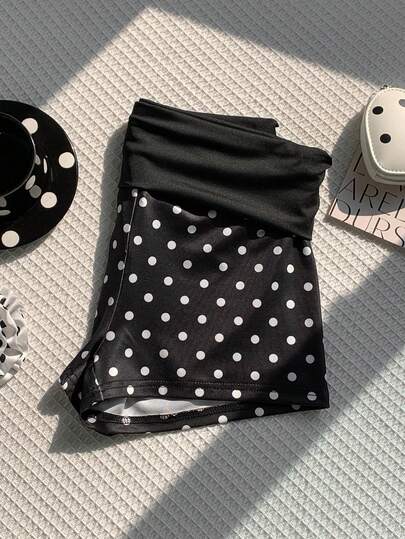 Comfortcana Damshorts med prickigt mönster, sommar, avslappnade