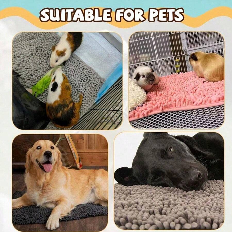 1pc Washable Guinea Pig Pad, Rabbit Cage Liner, Guinea Pig Fleece Mat, Reusable Bedding Pee Pad, Suitable For Small Animals, Rabbits - Multicolor - View 1
