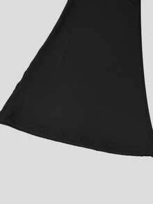 1 Set Young Girls Casual Cartoon "K-POP NOVA BEAT" Girl Pattern Pink Round Neck T-Shirt And Flare Pants Outfit, Suitable For Girls Casual Outings And Matching Attire - Multicolor - View 8