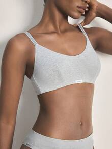 Ocili 1pc Wireless Triangle Cup Gather Bust Minimizer Bra For Small Bust Women, Grey - Grey - View 7