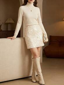 MOTF PREMIUM WOMEN'S FASHIONABLE SEQUIN SKIRT