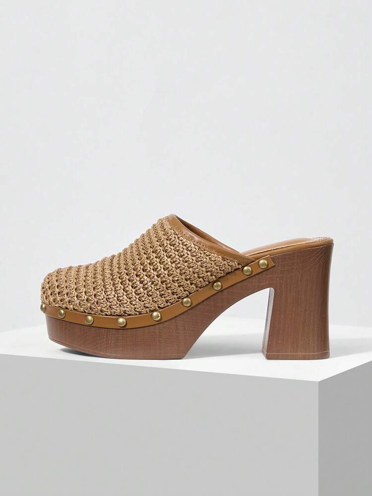 WOMEN STUDDED PLATFORMS & WEDGE SANDALS SPRING SHOES