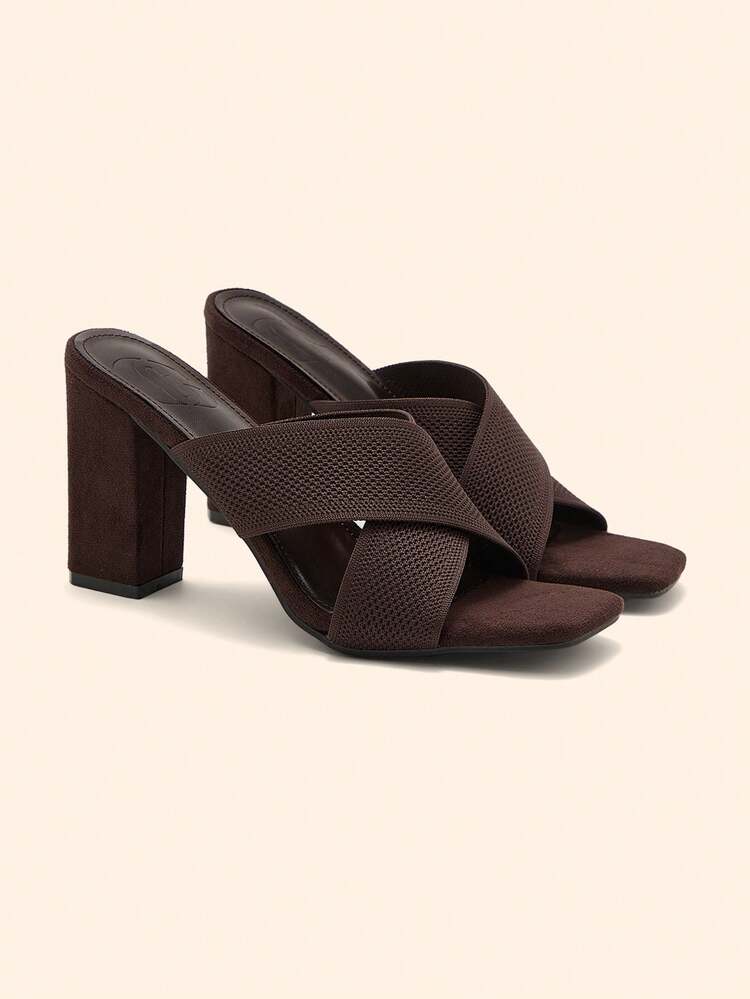 CUCCOO BASICS Woman Shoes Criss Cross Chunky Heeled Mule Sandals For Spring And Summer Vacation Shoes Summer Spring Shoes Spring Break Easter Valentine's Day