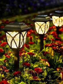 1-Piece Outdoor Solar Light, For Lawns, Patios, Walkways, Gardens, And Pathways, Providing LED Lighting And Landscaping From Night Until Dawn. [Solar] - Warm White - View 5