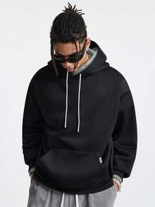 Manfinity VCAY Men's Loose Knit Long Sleeve Hooded Sweater, Casual & Fashionable For Everyday Wear, For Fall Winter - Grey - View 2