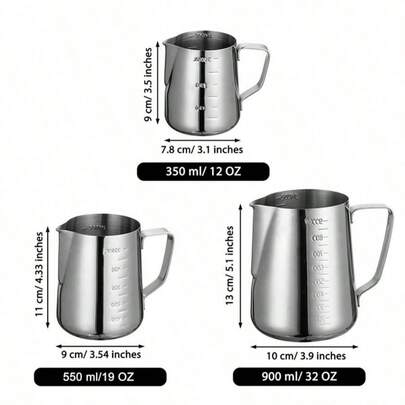 1Pc Stainless Steel Candle Melting Pouring Cup With Handle, 12oz /19oz /32oz Double-Sided Graduated Pouring Pot, Suitable For Diy Candle And Soap Making Crafts, Candle Melting Pot With Anti-Drip Spout, Suitable For Homemade Candle Crafts.