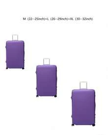 1/3pcs S/M/L/XL Elastic Luggage Cover Luggage Protective Cover Luggage Cover Storage Suitcase Cover Trolley Case Luggage Protective Dust Cover - Purple - View 9