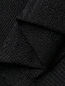 FRIFUL Women's Solid Black Sheer Mesh Patchwork Loose Casual Versatile Blazer Jacket - Black - View 8