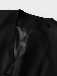 EASEVO Plus Size Men's Business/Commute Chain Decor Suit Vest