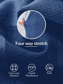 Flexra Plus Size Casual Washed Straight Leg Cargo Jeans - Medium Wash - View 8
