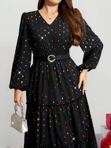 SHEIN LUNE Trang phục mùa hè cỡ lớn cho nữ, Trang phục thường ngày mùa xuân cho nữ, Trang phục Valentine mùa thu và mùa đông, ID AI-Adha cho nữ, Trang phục thường ngày phong cách hải quân cho nữ, Áo khoác dài tay đơn giản màu xanh dương kiểu cổ điển, Trang phục Halloween cho nữ, Trang phục phong cách hải quân cho nữ, Áo khoác Halloween cho nữ, Trang phục mùa đông phong cách hải quân, Trang phục mùa đông cho nữ, Trang phục ngày lễ cho nữ, Váy maxi - Nhiều màu - Xem 17