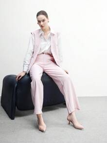 CUCCOO BIZCHIC 女士尖头细高跟百搭简约通勤黑色高跟鞋 - 裸色 - 查看 10