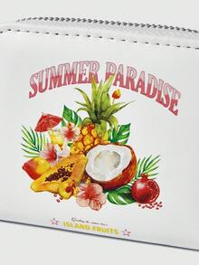 ROMWE Kawaii White Base Fruit Combination Short Wallet - Fruit combination - View 3