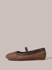 Styleloop Sandal đế dày màu đen đa năng dành cho nữ, kiểu dáng thường ngày. - Màu nâu  Mocha - Xem 2