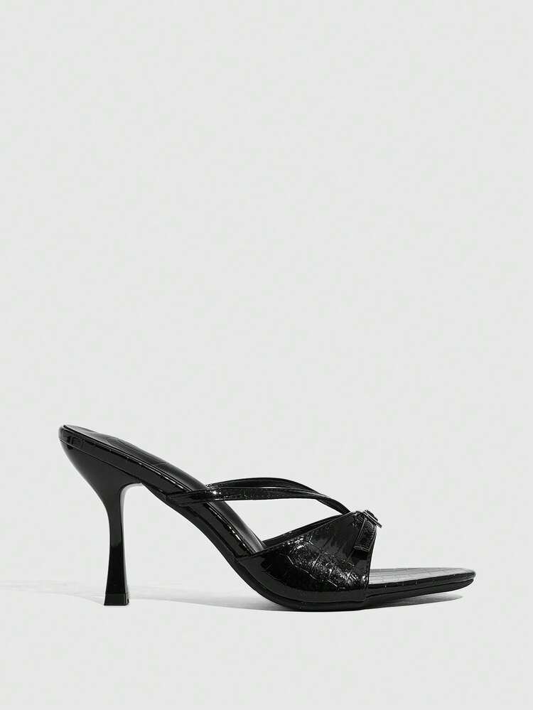 CUCCOO SZL Women's Buckle Design Fashionable Elegant High Heel Party Sandals Prom Heels