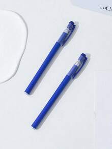 10PCS Blue Matte Rod Neutral Pen 0.5 Water Pen Signature Water Based Black Blue Red Pen Student Supplies Office Stationery - Blue - View 2