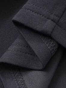 DAZY Men's Solid Gray Half-Zip Pullover Sweatshirt Set, Autumn - Grey - View 7