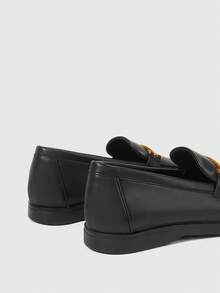 Sleekvia Casual Versatile Commuting Fringe Decor Flat Loafers Valentine's Day - Black - View 10