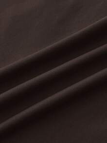 TEENGIRL Navy Blue Fitted Round Neck Contrast Trim T-Shirt For Street Dance, Racing Badge & Letter Graphic Tee - Brown - View 7