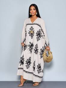 SOLERSUN Maxi Dress, Casual Robe For Vacation, Spring/Summer - Apricot - View 9