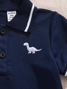 Souflis Souflis Baby Boy Casual Everyday Outing Gentleman Style Polo Shirt + Shorts Set, Spring/Summer Baby Boy Golf Clothes Baby Boy Clothes Polo - Multicolor - View 5