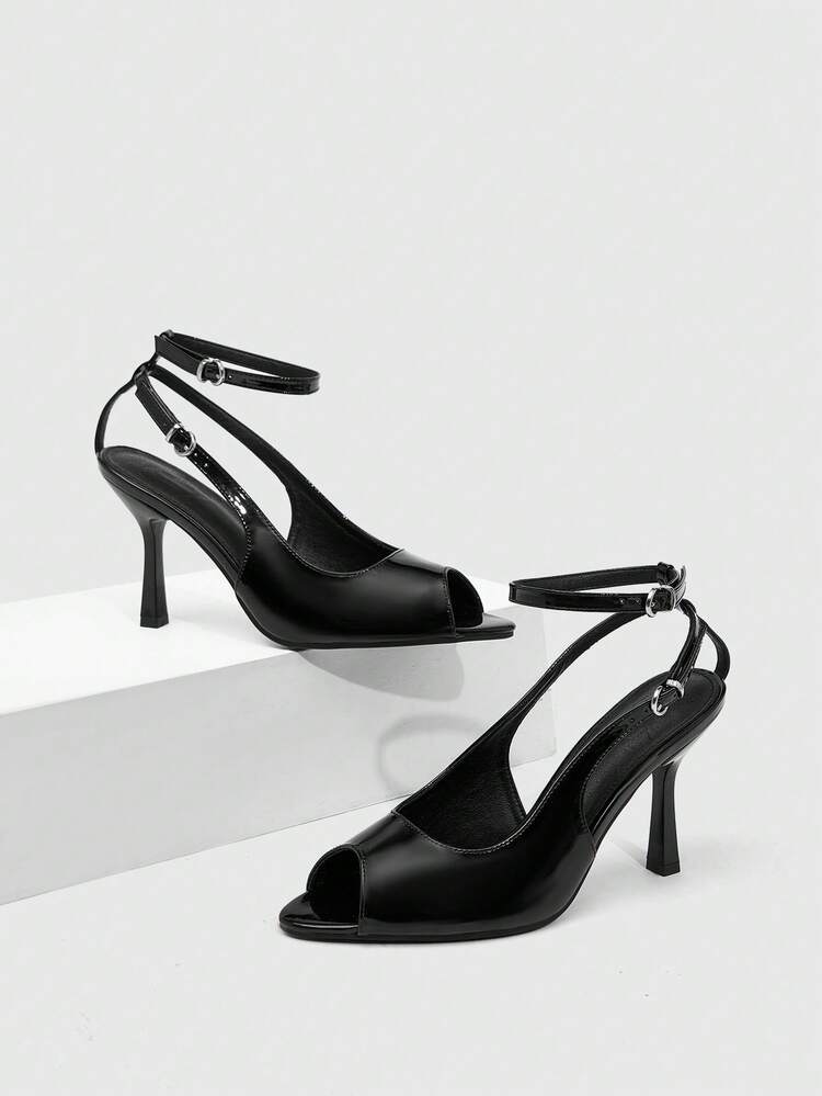 CUCCOO SZL Women's Fashion Versatile Commute Elegant Open Toe Heeled Sandals Valentine's Day