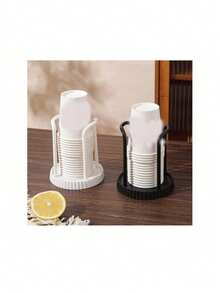 Disposable Cup Storage Rack, Simple Paper Cup Holder, Multifunctional Desktop, Coffee And Milk Tea Cup Storage Rack, Cup Extractor - Multicolor - View 2