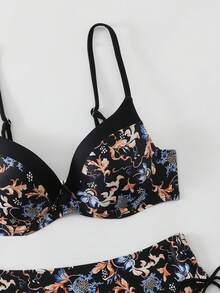 Swim Lushoire 2026 Women's New Two Pieces Swimsuit Set, Underwired, Black Paisley Retro Print, Suitable For Summer Swimming & Vacation - Multicolor - View 8