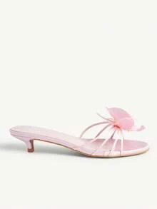 CUCCOO CHICEST Giày sandal cao gót thoải mái dành cho nữ, thích hợp mang hàng ngày, giày mùa hè thanh lịch, giày cưới, giày mùa xuân, giày cô dâu. - Màu hồng nhạt - Xem 3