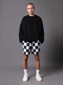 Quần short đi biển SUMWON bằng nylon kẻ caro với dây rút và xẻ tà bên hông, thích hợp cho mùa hè, đi biển, hồ bơi hoặc đi nghỉ mát. - Nhiều màu - Xem 3