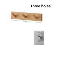 1 pieza Gancho de pared moderno y minimalista nórdico, gancho de abrigo de madera maciza resistente para vestidores detrás de puertas, perchero de madera, gancho de almacenamiento familiar, adecuado para guardar ropa, bolsos, sombreros y llaves. - Albaricoque - Ver 11