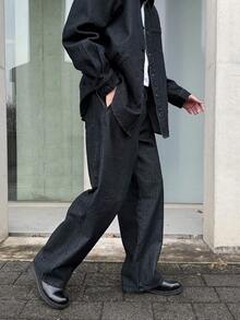 DAZY Navy Blue Shirt & Jeans Suit For Men, Spring/Autumn - Royal Blue - View 3