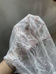 Flirla 女士藏蓝色吊带露背蕾丝短款上衣系带迷你裙两件套，性感迷人，大码 - 藏蓝色 - 查看 9