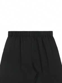 Manfinity Homme 加大码男士黑色西装裤，休闲百搭直筒裤