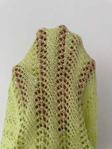 Elenzga Women's Spring/Summer New Loose Casual Elegant Cropped Long Sleeve Knit Cardigan - Green - View 7