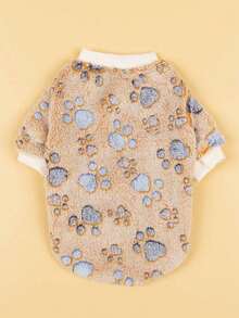 PETSIN 1 pieza Sudadera de felpa para mascotas con estampado lindo de mascota, cálida - Multicolor - Ver 7