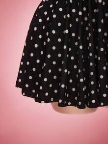 SHEIN ICON 大码波点露背吊带性感连衣裙，约会之夜连衣裙