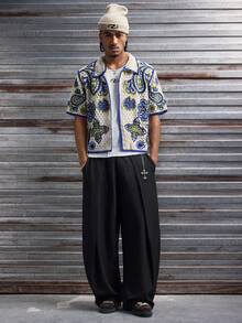 AXEPEAK 男士夏季休闲撞色滚边镂空针织毛衣 - 彩色 - 查看 5