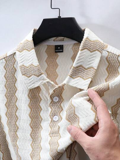 Manfinity Homme Herrpolo med kort ärm och färgblock, sommar