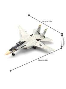 1 Piece, F14 SU57 F22 B2 SU25 A10 Fighter Jet And Bomber Aircraft Model, Miniature Scale Model, Plastic Building Block Airplane Model, Collectible Creative Gift, Suitable For Age 14+