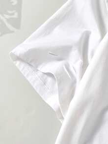 Betty Boop x SHEIN Men's Casual Cartoon Pattern Round Neck Short Sleeve T-Shirt, Summer