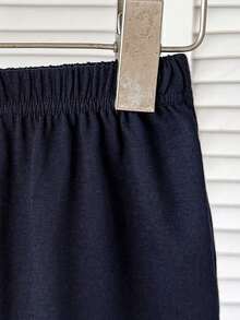 2pcs/Set Young BoyPolo Shirt Short Sleeve Top And Shorts Set, Spring/Summer Polo Shirt And Shorts Set Navy Blue Set For Boys - Navy - View 6